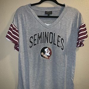 Seminoles Ruffle Sleeve Top